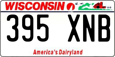 WI license plate 395XNB