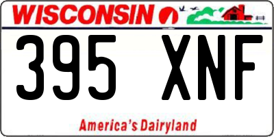 WI license plate 395XNF