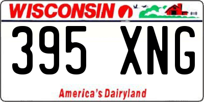 WI license plate 395XNG