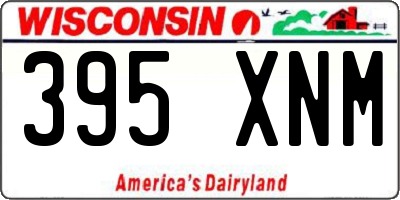 WI license plate 395XNM