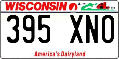WI license plate 395XNO