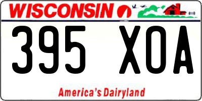 WI license plate 395XOA
