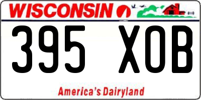 WI license plate 395XOB