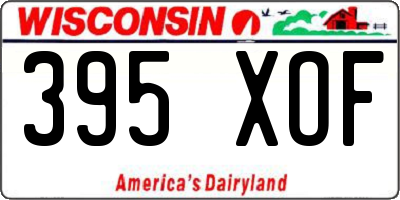 WI license plate 395XOF