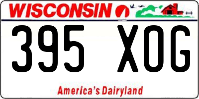 WI license plate 395XOG