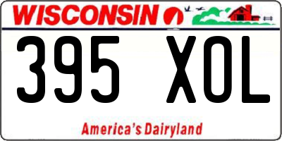 WI license plate 395XOL