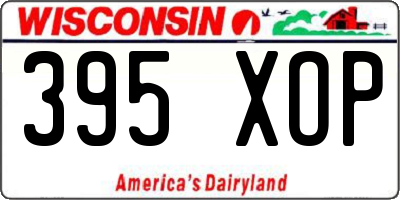 WI license plate 395XOP