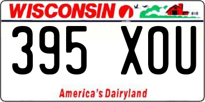 WI license plate 395XOU