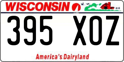 WI license plate 395XOZ