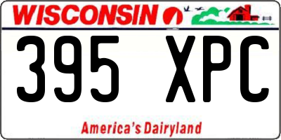 WI license plate 395XPC