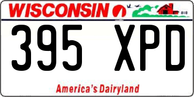 WI license plate 395XPD