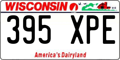 WI license plate 395XPE