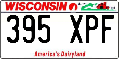 WI license plate 395XPF