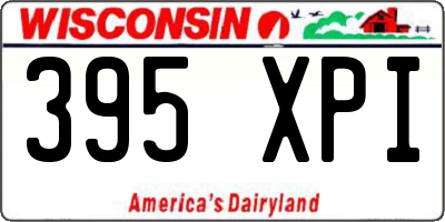 WI license plate 395XPI