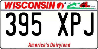 WI license plate 395XPJ