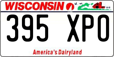 WI license plate 395XPO