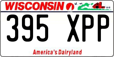 WI license plate 395XPP