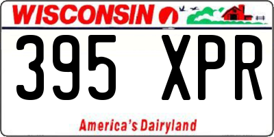 WI license plate 395XPR