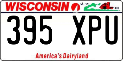 WI license plate 395XPU