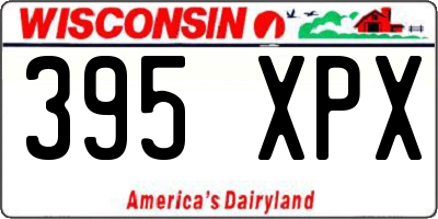 WI license plate 395XPX