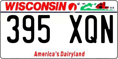 WI license plate 395XQN