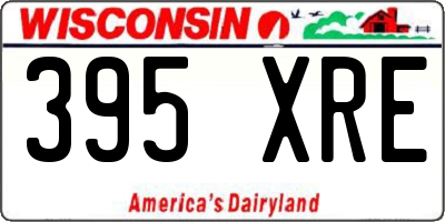 WI license plate 395XRE
