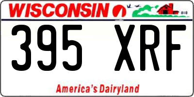 WI license plate 395XRF