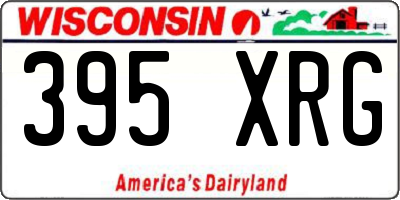 WI license plate 395XRG