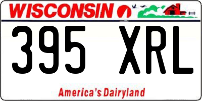 WI license plate 395XRL