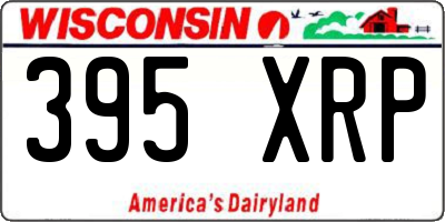 WI license plate 395XRP