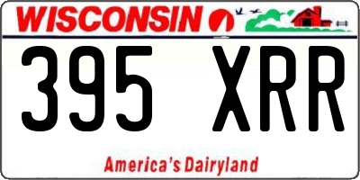 WI license plate 395XRR