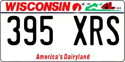 WI license plate 395XRS