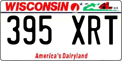 WI license plate 395XRT