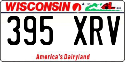 WI license plate 395XRV