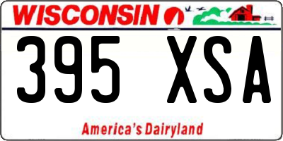 WI license plate 395XSA