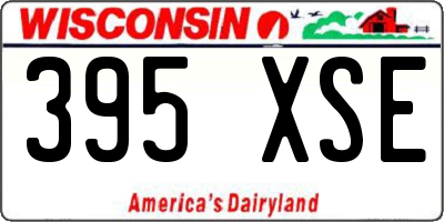 WI license plate 395XSE