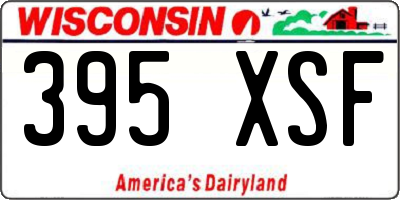 WI license plate 395XSF
