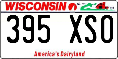 WI license plate 395XSO