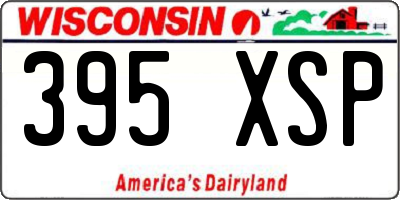 WI license plate 395XSP