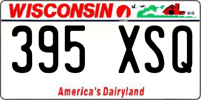 WI license plate 395XSQ