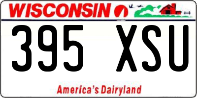 WI license plate 395XSU