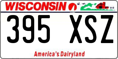 WI license plate 395XSZ