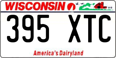 WI license plate 395XTC