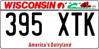 WI license plate 395XTK