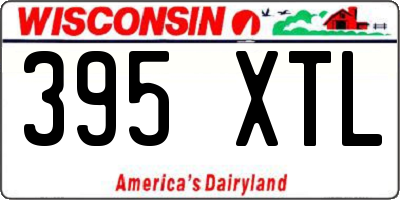 WI license plate 395XTL