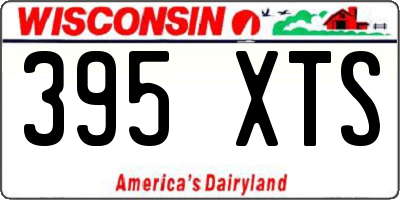 WI license plate 395XTS