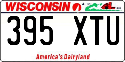 WI license plate 395XTU