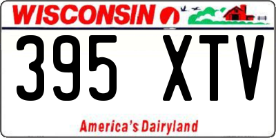 WI license plate 395XTV