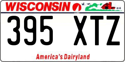 WI license plate 395XTZ