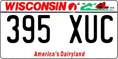 WI license plate 395XUC